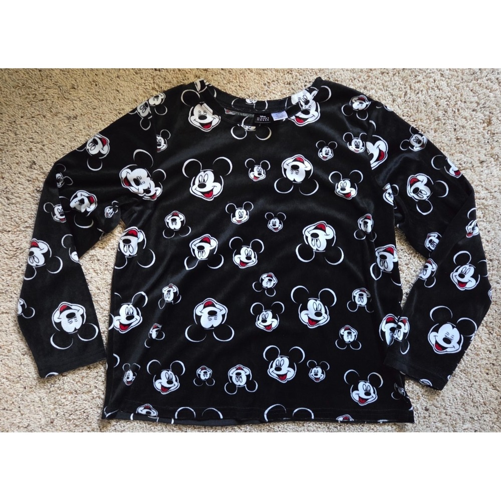 NICE! LARGE Mickey Mouse Genuine Mousewear Long Sleeve Pajama Top